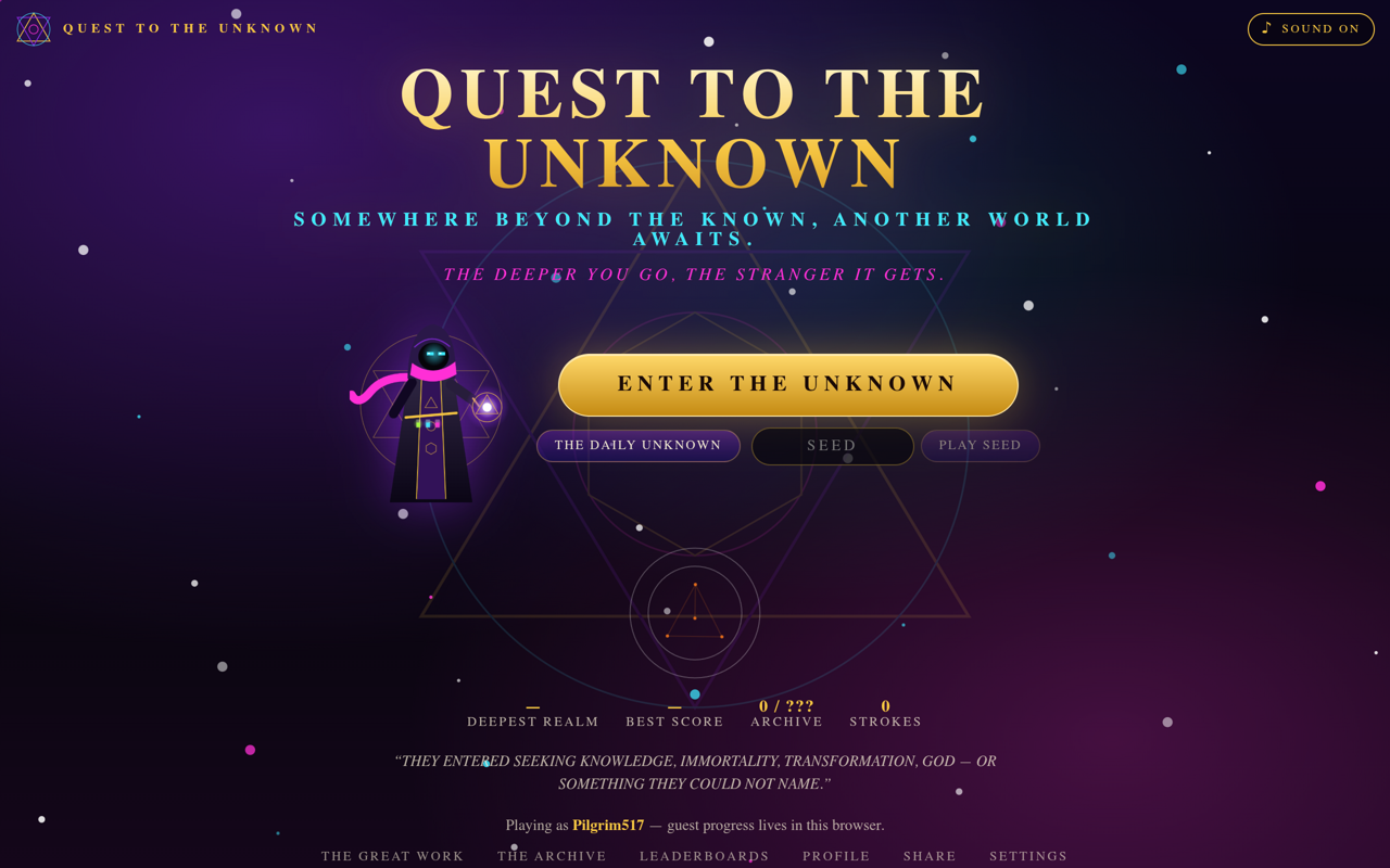 QUEST TO THE UNKNOWN screenshot
