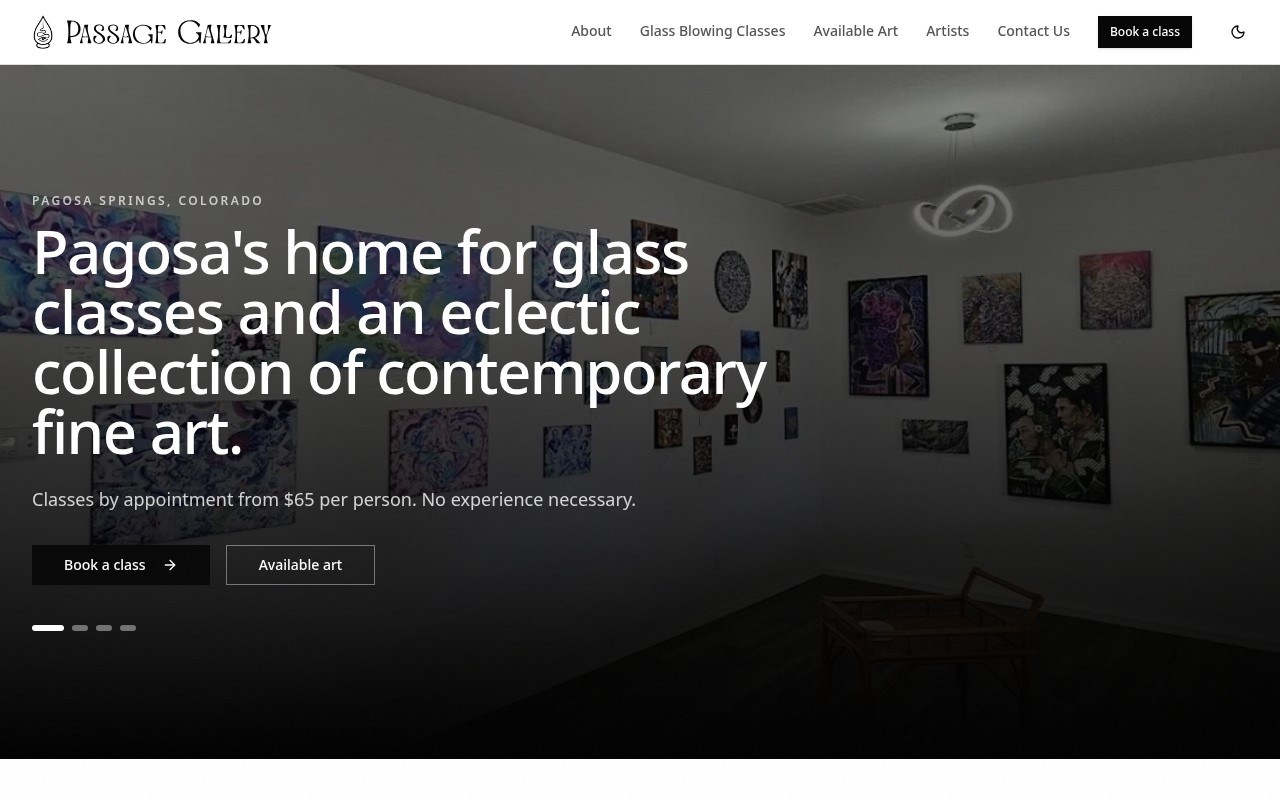 Passage Gallery homepage